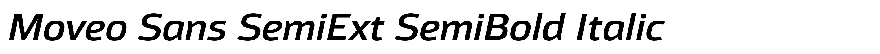 Moveo Sans SemiExt SemiBold Italic